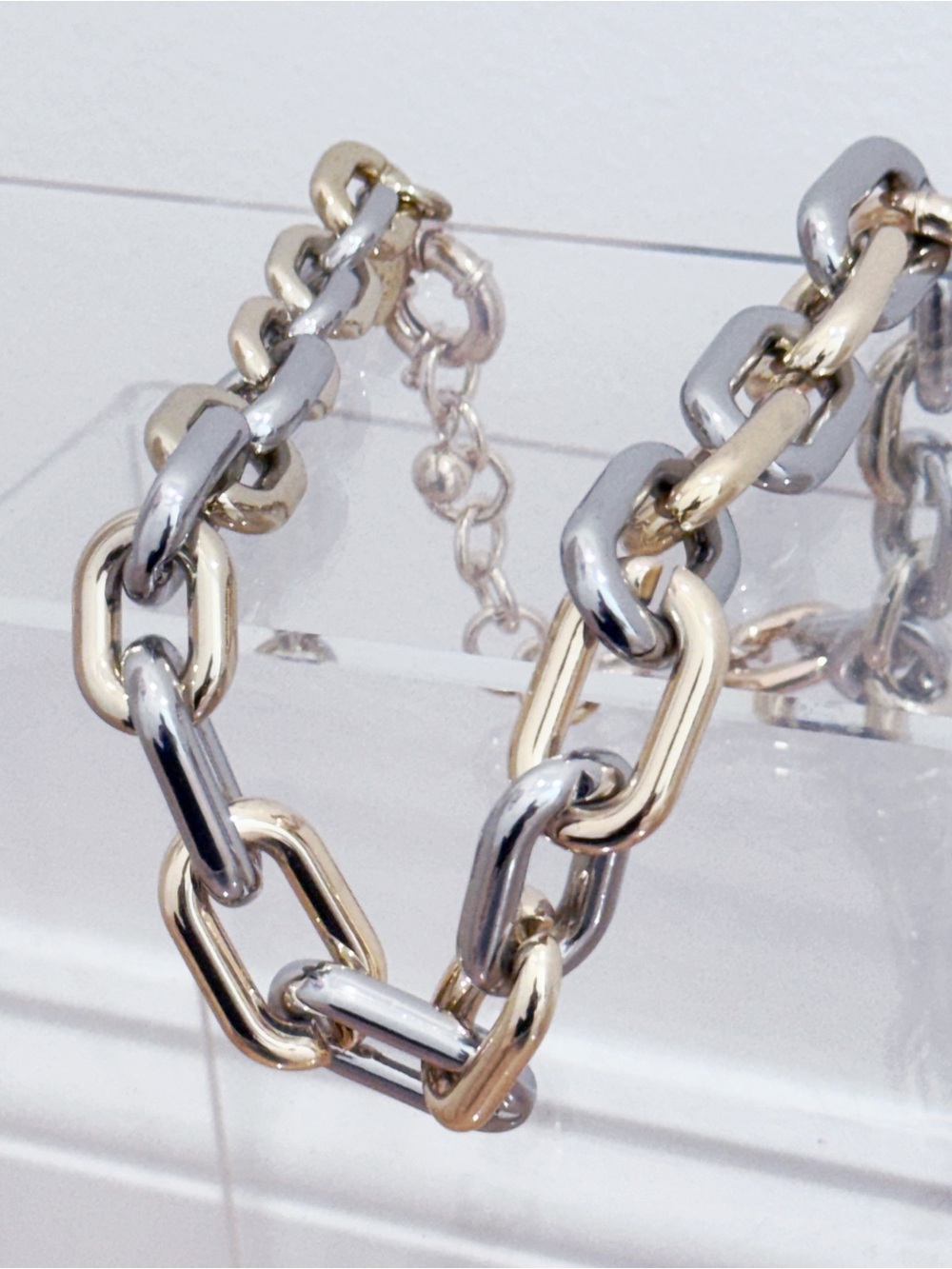 Chicos two tone chunky link statement necklace - Picture 10 of 11